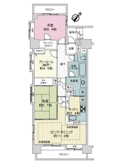 ライオンズマンション船堀駅前の間取図