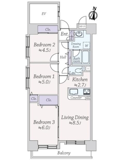 ライオンズガーデン西国分寺の間取図