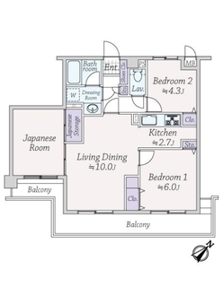 レーベンハイム赤羽西が丘の間取図