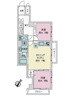 ライオンズマンション駒込第３の間取図