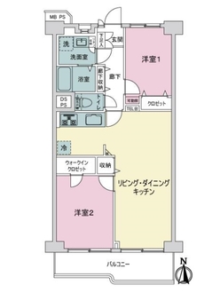 大島スカイハイツの間取図