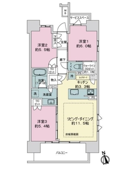 パークホームズ今池ステーションプレミアの間取図