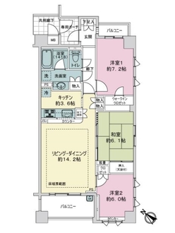 マイキャッスル港北ヒルズの間取図
