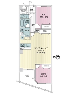 ライオンズマンション新丸子の間取図