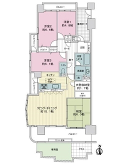 ライオンズマンションニューシティ日進の丘３番館の間取図