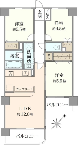 サン・ビエント南浦和の間取図
