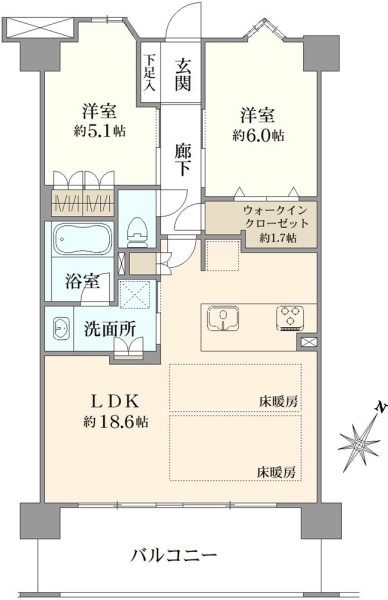 ヴェレーナ浦和ザ・ハウスの間取図