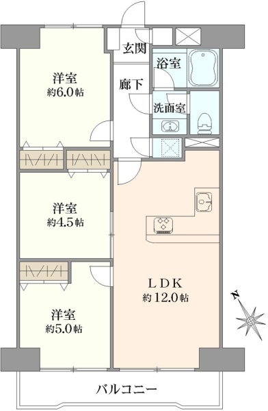 中銀松戸マンシオンの間取図