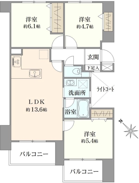 ベルシェ松戸IIの間取図