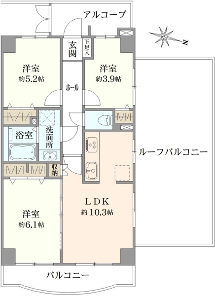 ガーデンコート船橋薬園台の間取図
