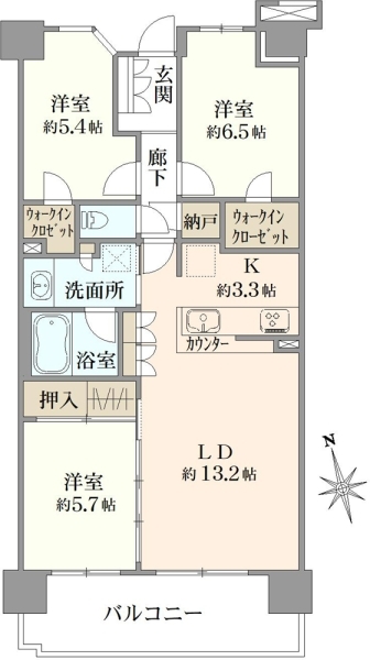 オハナ北習志野の間取図