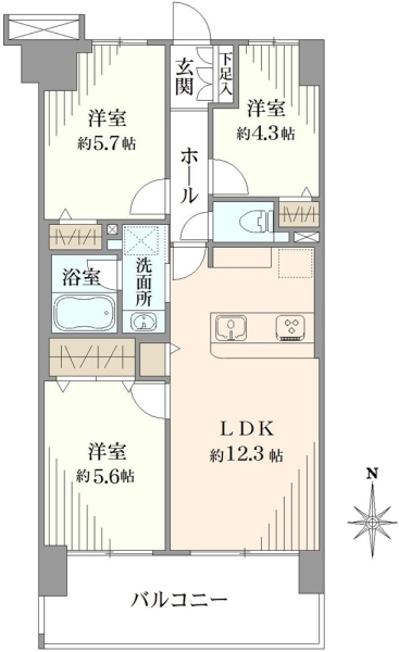 東急ドエル・アルス西船橋の間取図