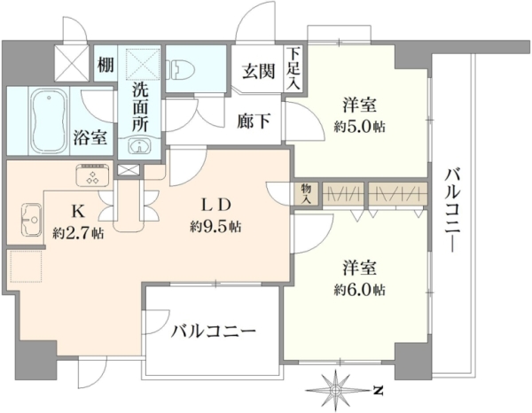 グランシティ木場の間取図