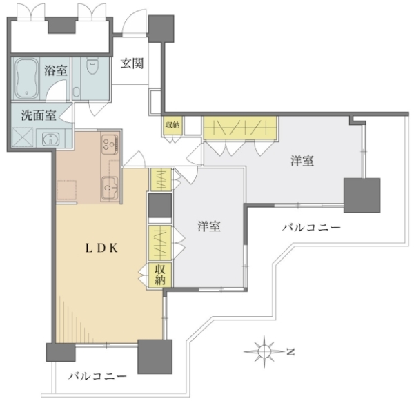 なかのサンクォーレタワーの間取図