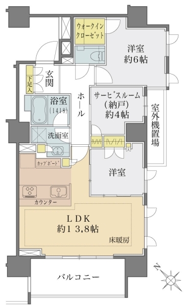 パークホームズ南大塚の間取図