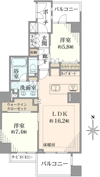アトラス江戸川アパートメントの間取図