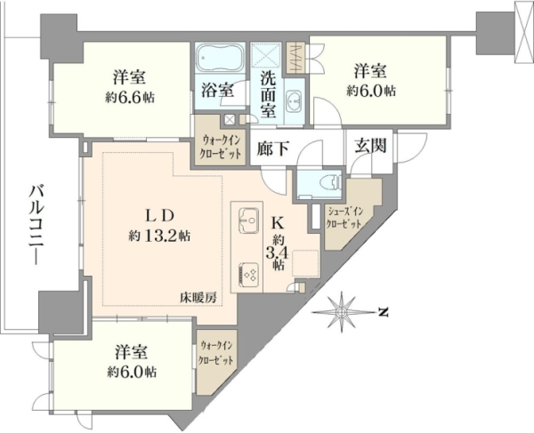 プラウドシティ小竹向原グランドコートの間取図