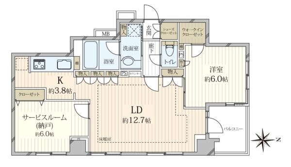 グランディ市谷柳町の間取図