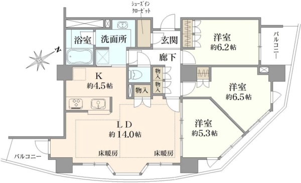 ドレッセ目黒インプレスタワーの間取図