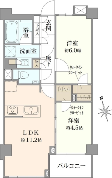 オープンレジデンシア鷹番の間取図