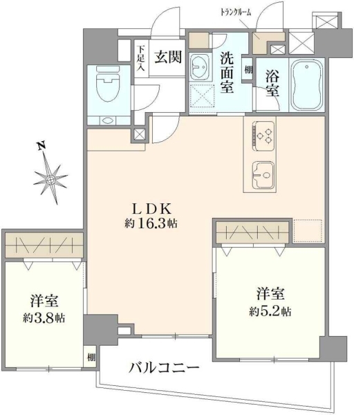 グローリオ浜田山の間取図
