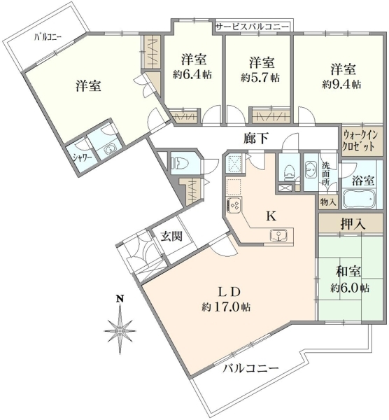 ウッドパーク金沢文庫サイト2の間取図