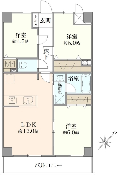 マイキャッスル鷺沼の間取図