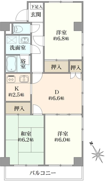 マンション国分寺の間取図