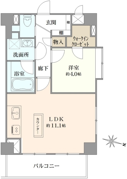 リシェ駒場東大前の間取図