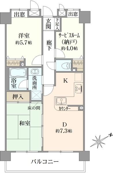 ライオンズシティ桜台の間取図