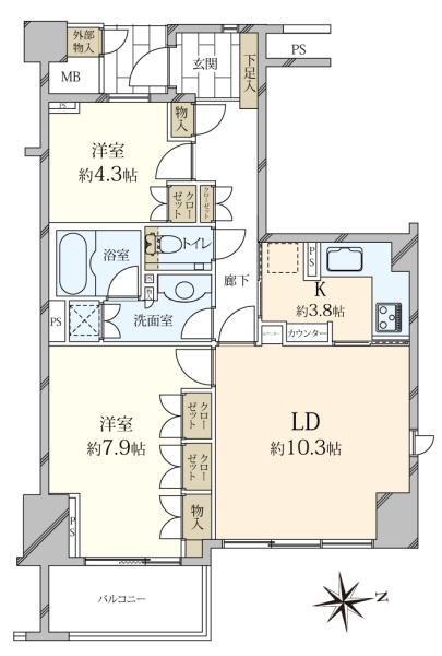 グランドメゾン白金・三光坂の間取図