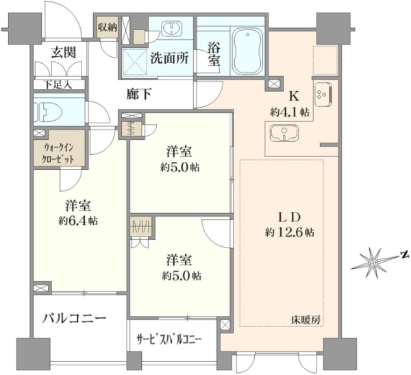 クレヴィア成城の間取図