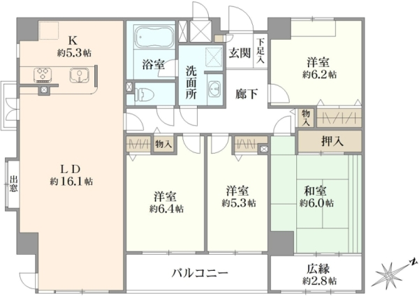 ラポール砧公園の間取図
