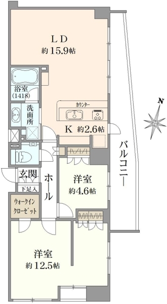 サンクタスガーデン砧の間取図