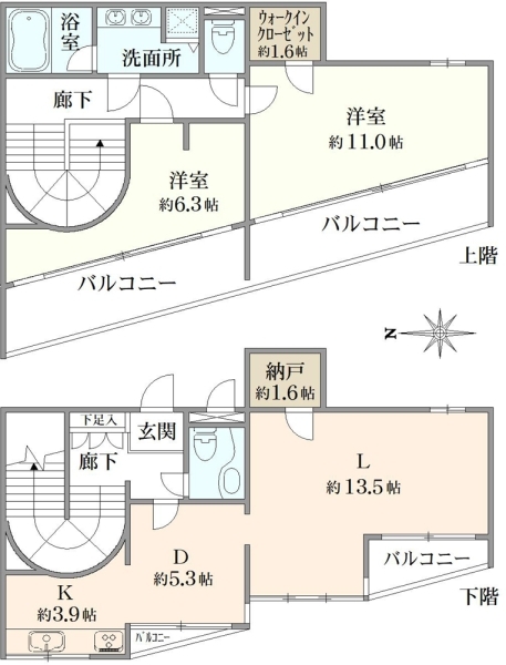 アピカ成城Vの間取図