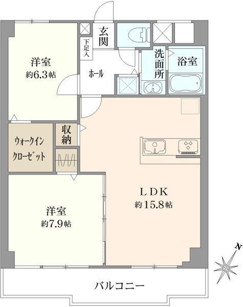 ルックハイツ本田の間取図