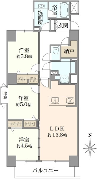 蒲田シティハウスの間取図