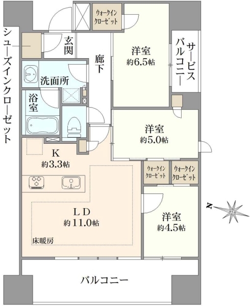クレヴィア文京湯島の間取図