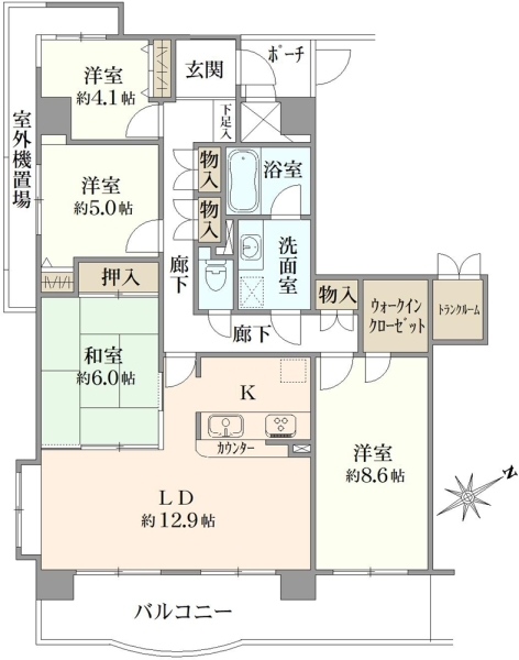 ファミール市川ガーデンプラザ・ウエストの間取図