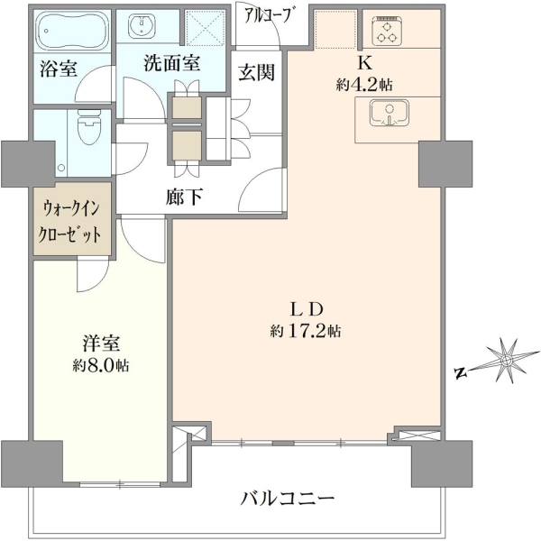 プラウドタワー芝浦の間取図
