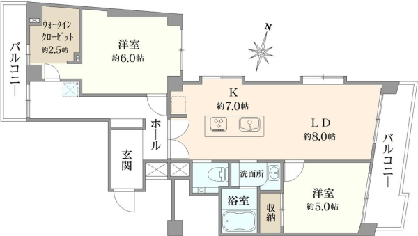 国分寺ヒミコマンションの間取図