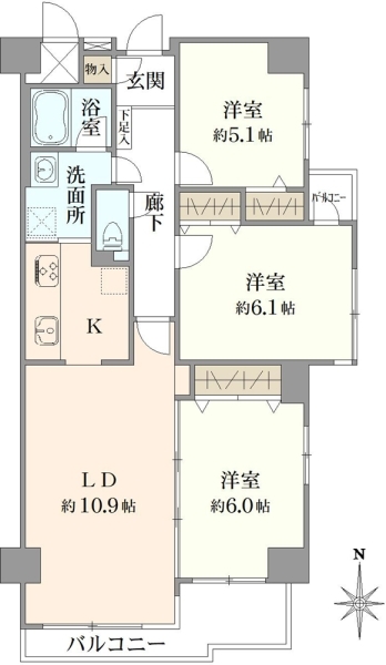 ネオコーポ国分寺の間取図