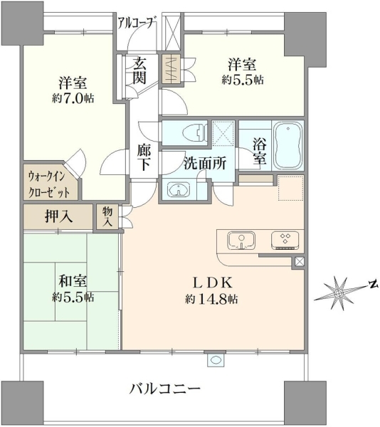 アーデル見沼代親水公園の間取図