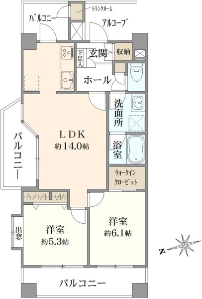 ベルクレール亀有の間取図