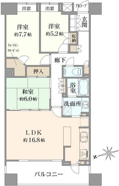 レコシティ・プライムの間取図