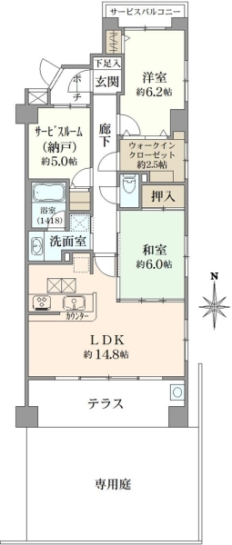 ダイアパレス武蔵浦和Vの間取図