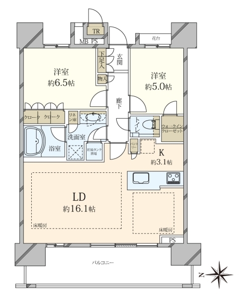 ザ・豊洲タワー　THE　TOYOSU　TOWERの間取図
