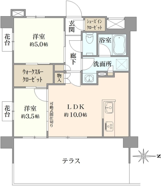 クリオ武蔵小杉ガーデンマークスの間取図