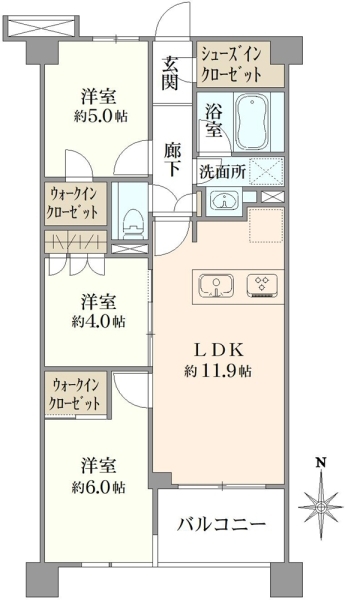プレシス新百合ヶ丘の間取図