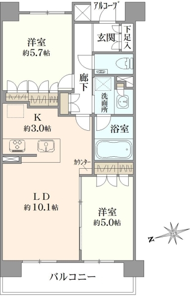 プレミスト高円寺の間取図